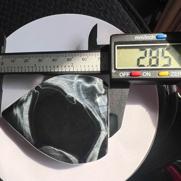 Black Agate Crystal Tear‎ Drop (3) - Picture 7 of 16